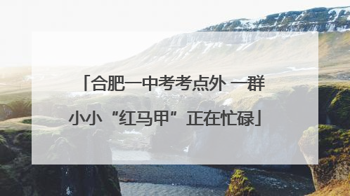 合肥一中考考点外 一群小小“红马甲”正在忙碌