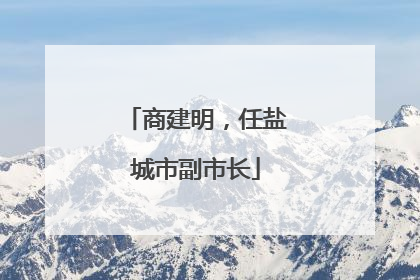 商建明，任盐城市副市长