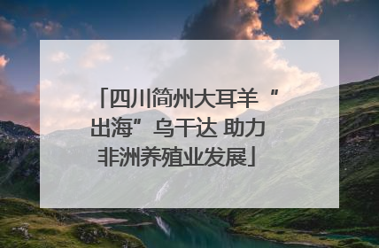 四川简州大耳羊“出海”乌干达 助力非洲养殖业发展