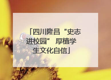 四川隆昌“史志进校园” 厚植学生文化自信