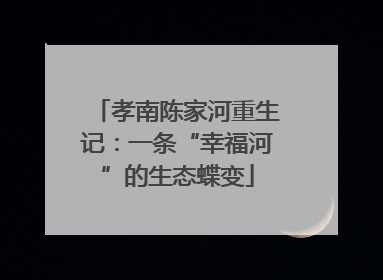 孝南陈家河重生记：一条“幸福河”的生态蝶变