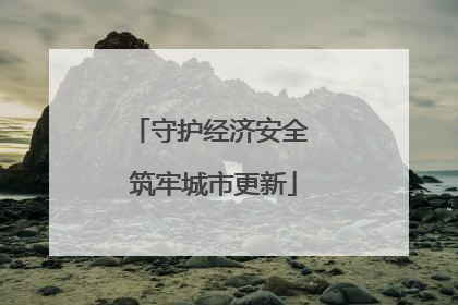 守护经济安全 筑牢城市更新