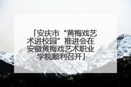 安庆市“黄梅戏艺术进校园”推进会在安徽黄梅戏艺术职业学院顺利召开
