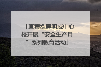 宜宾翠屏明威中心校开展“安全生产月”系列教育活动