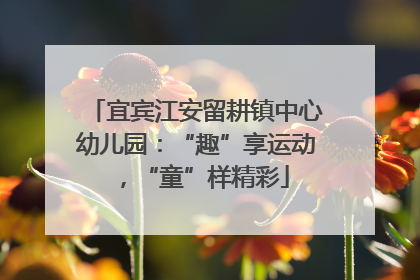宜宾江安留耕镇中心幼儿园：“趣”享运动，“童”样精彩