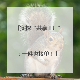 实探“共享工厂”：一件也接单！
