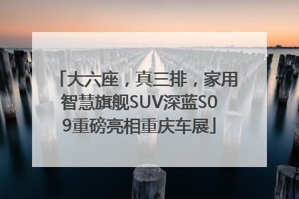 大六座，真三排，家用智慧旗舰SUV深蓝S09重磅亮相重庆车展