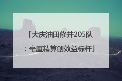 大庆油田修井205队：毫厘精算创效益标杆