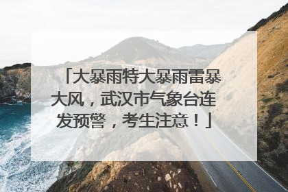 大暴雨特大暴雨雷暴大风，武汉市气象台连发预警，考生注意！