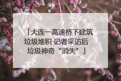 大连一高速桥下建筑垃圾堆积 记者采访后垃圾神奇“消失”
