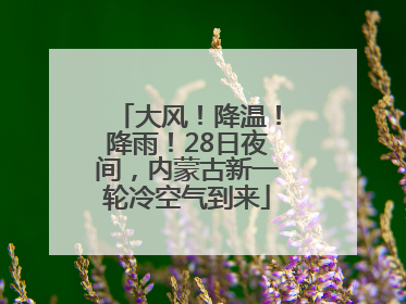 大风！降温！降雨！28日夜间，内蒙古新一轮冷空气到来