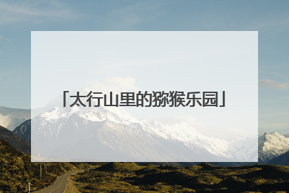 太行山里的猕猴乐园