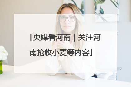 央媒看河南｜关注河南抢收小麦等内容