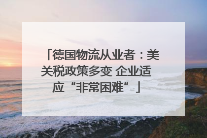 德国物流从业者：美关税政策多变 企业适应“非常困难”