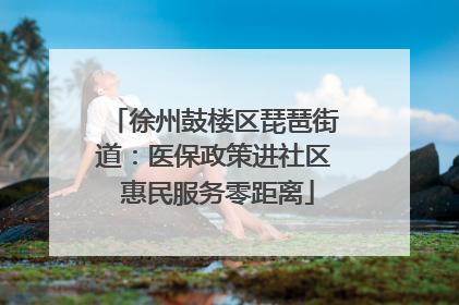 徐州鼓楼区琵琶街道：医保政策进社区 惠民服务零距离