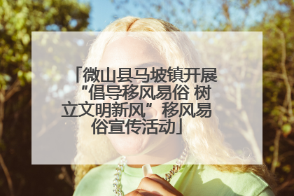 微山县马坡镇开展“倡导移风易俗 树立文明新风”移风易俗宣传活动