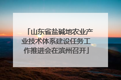 山东省盐碱地农业产业技术体系建设任务工作推进会在滨州召开