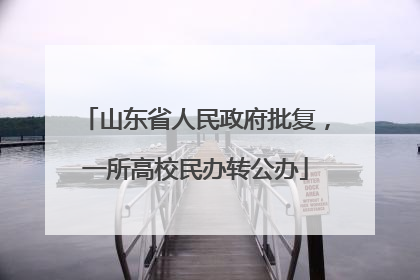 山东省人民政府批复，一所高校民办转公办