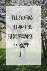 山东乐陵：让学生变身爱劳动的“小能手”