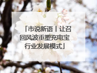 市说新语丨让召回风波重塑充电宝行业发展模式