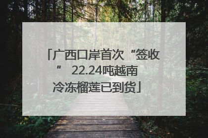 广西口岸首次“签收” 22.24吨越南冷冻榴莲已到货