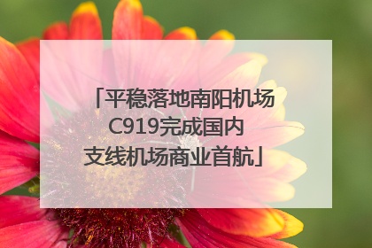 平稳落地南阳机场 C919完成国内支线机场商业首航