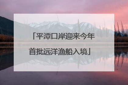 平潭口岸迎来今年首批远洋渔船入境
