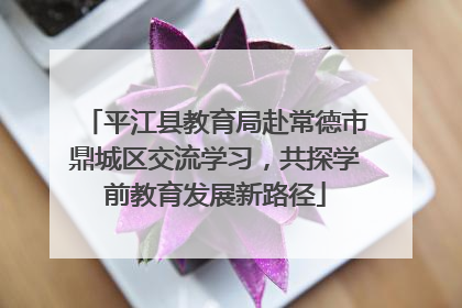 平江县教育局赴常德市鼎城区交流学习，共探学前教育发展新路径