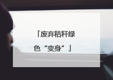 废弃秸秆绿色“变身”