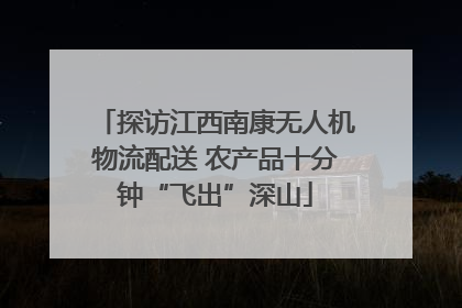 探访江西南康无人机物流配送 农产品十分钟“飞出”深山