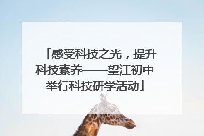 感受科技之光，提升科技素养——望江初中举行科技研学活动
