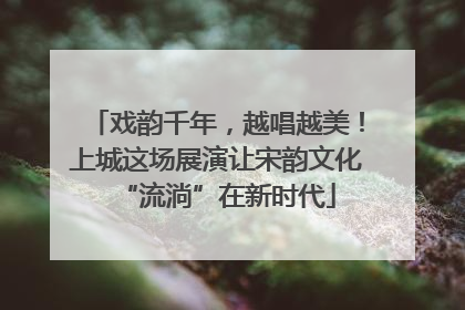 戏韵千年，越唱越美！上城这场展演让宋韵文化“流淌”在新时代