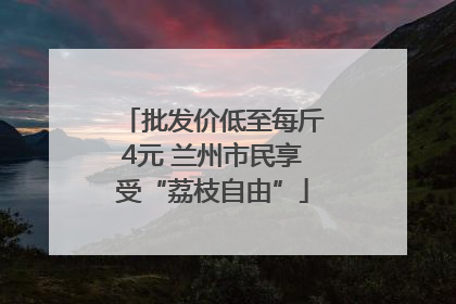 批发价低至每斤4元 兰州市民享受“荔枝自由”