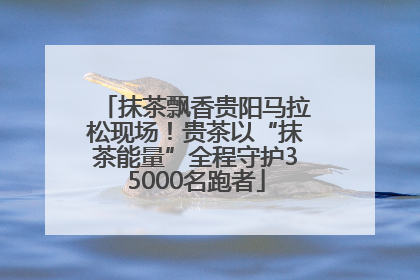抹茶飘香贵阳马拉松现场！贵茶以“抹茶能量”全程守护35000名跑者