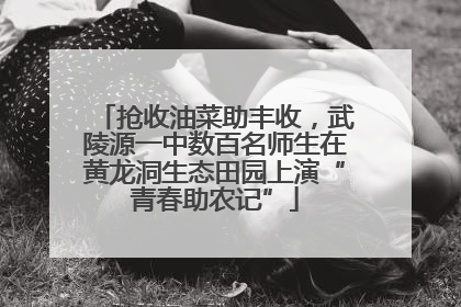 抢收油菜助丰收，武陵源一中数百名师生在黄龙洞生态田园上演“青春助农记”
