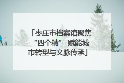 枣庄市档案馆聚焦“四个精” 赋能城市转型与文脉传承