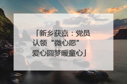 新乡获嘉：党员认领“微心愿” 爱心圆梦暖童心