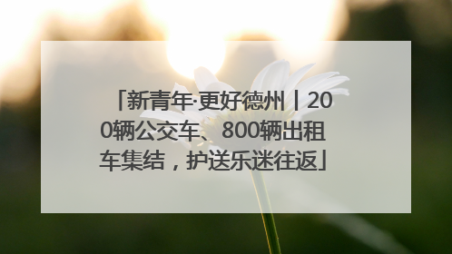 新青年·更好德州丨200辆公交车、800辆出租车集结，护送乐迷往返
