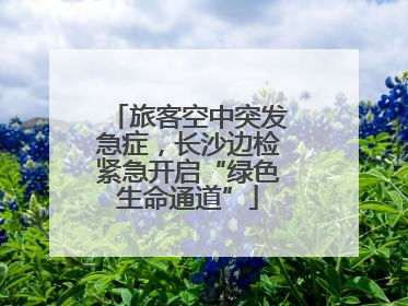 旅客空中突发急症，长沙边检紧急开启“绿色生命通道”