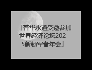 普华永道受邀参加世界经济论坛2025新领军者年会