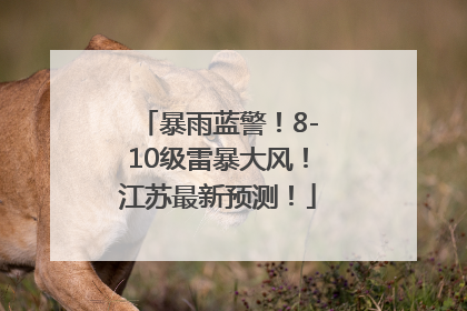 暴雨蓝警！8-10级雷暴大风！江苏最新预测！