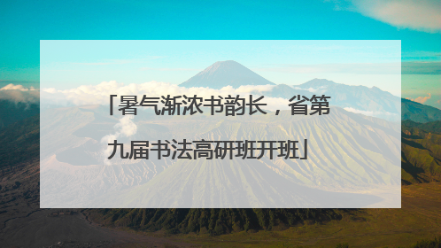 暑气渐浓书韵长，省第九届书法高研班开班