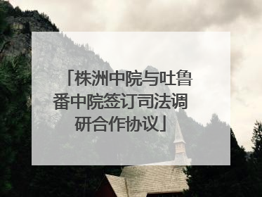 株洲中院与吐鲁番中院签订司法调研合作协议