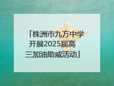 株洲市九方中学开展2025届高三加油助威活动
