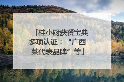桂小厨获餐宝典多项认证：“广西菜代表品牌”等