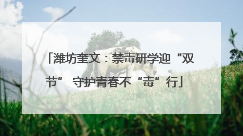 潍坊奎文：禁毒研学迎“双节” 守护青春不“毒”行