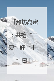 潍坊高密：共绘“三夏”好“丰”景