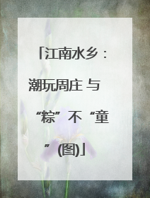 江南水乡：潮玩周庄 与“粽”不“童”(图)