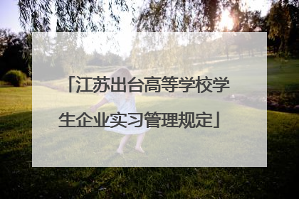 江苏出台高等学校学生企业实习管理规定