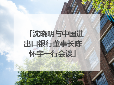 沈晓明与中国进出口银行董事长陈怀宇一行会谈